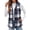 Blue, variant on Women Plaid Outwear Vest Lightweight Sleeveless Jackets Zipper Fall Winter Coats with Pockets