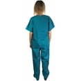 thumbnail image 2 of Natural Workwear Womens Medical Scrub Set Adult Female Work Uniform Teal XS, 2 of 4