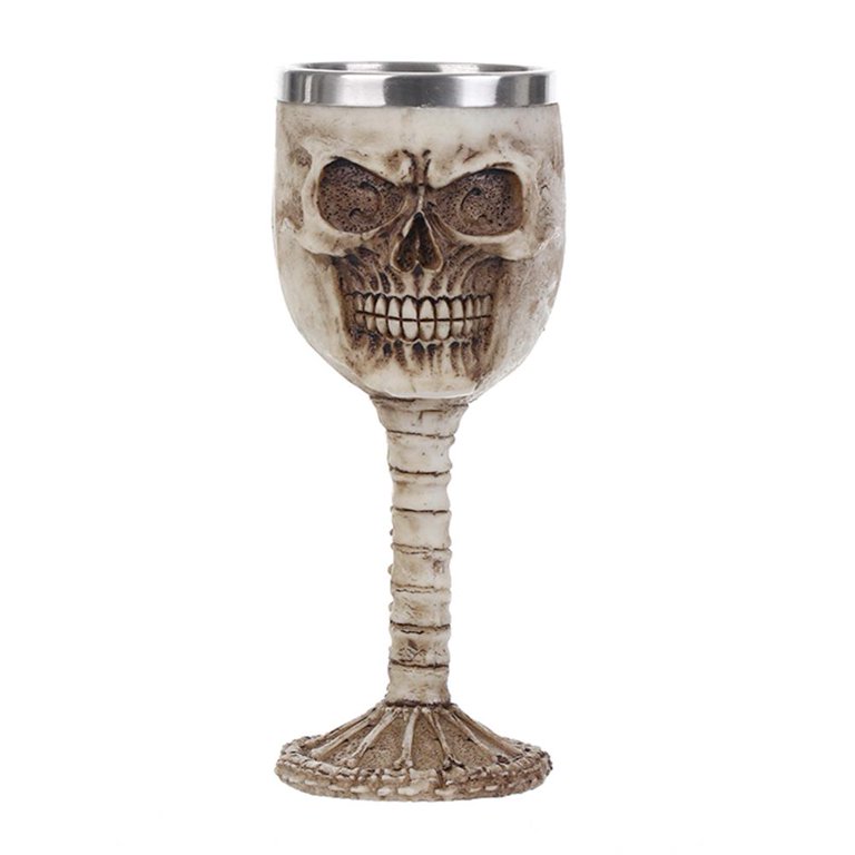 Martini Glass Halloween Skeleton Hand NEW!!! Metal Gothic SILVER one glass