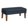 thumbnail image 1 of HomePop Transitional Fabric Textured Decorative Storage Bench in Blue, 1 of 17