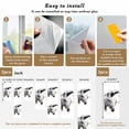 thumbnail image 6 of Horse Print Window Privacy Film, Modern Watercolor Grey White Animals Static Cling UV Sun Blocking Heat Control Window Tint Day and Night, Non-Adhesive One Way Windows Privacy Cover 29.5''x78.7'', 6 of 7