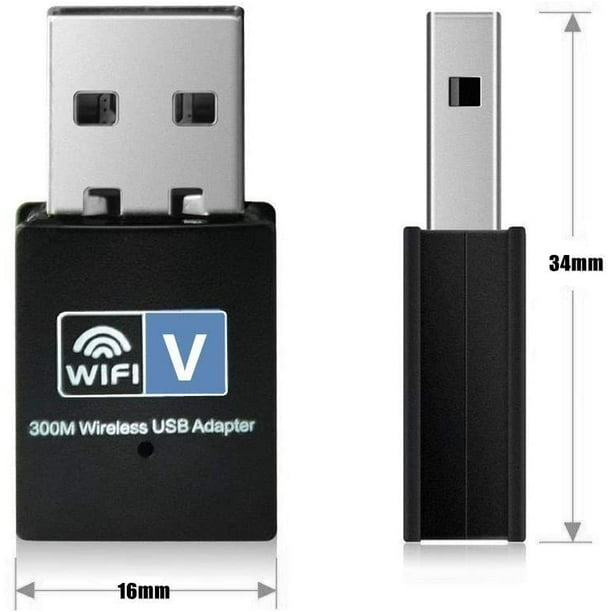 Adaptateur WiFi USB, 300 Mbps Mini USB réseau LAN sans fil 2,4 GHz