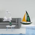 thumbnail image 2 of Figura de pensador abstracto,Estatua de pensador abstracto,decoración para el hogar,Figura humana decorativa para oficina,coleccionable,Figura de velero,Escultura de velero de hierro para, 2 of 8