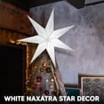 thumbnail image 4 of Farol con forma de estrella de papel GalaxyArts Naxatra, 60 cm, blanco, con luces LED, 4 of 7