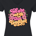 thumbnail image 4 of Inktastic Inspirational Quote We are all in This Together Women's V-Neck T-Shirt, 4 of 5