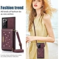 thumbnail image 5 of for Samsung Galaxy Note 20 Ultra 6.9" Crossbody Wallet Case for Women, Bling Glitter PU Leather Phone Case with RFID Blocking Card Holder Cover for Samsung Galaxy Note 20 Ultra SZ Red, 5 of 18