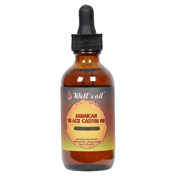 Well’s Oil Jamaican Black Castor Oil (Original) | 2 fl oz (59 mL) | 100% Pure Castor Oil | For Hair & Skin Care