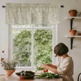 thumbnail image 6 of Green Brown Wildflowers Rod Pocket Curtain Valance, Modern Floral Butterfly Plant Farmhouse Window Valance for Living Room, Bedroom, Kitchen 42"W x 12"L, 6 of 9