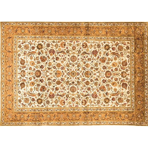 Ahgly Company Indoor Rectangle Persian Orange Traditional Area Rugs, 5' x 7'