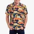 thumbnail image 1 of Balery fall Pumpkin Daisy Camisa Polo de Hombre con Estampado, de Manga Corta y Tejido Medio, Camisa Tipo Golf Polo-Medium, 1 of 6