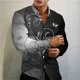 thumbnail image 1 of Camisa de manga larga con estampado digital 3D de mariposas en 7 colores, ropa informal cómoda y suave para hombre, 1 of 6