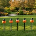 thumbnail image 3 of Solar Halloween Outdoor Lights – 5-in-1 Pumpkin & Ghost Stake Lights, Spooky Witch Yard Decorations, Waterproof Garden Pathway Lights for Halloween Party, 3 of 5