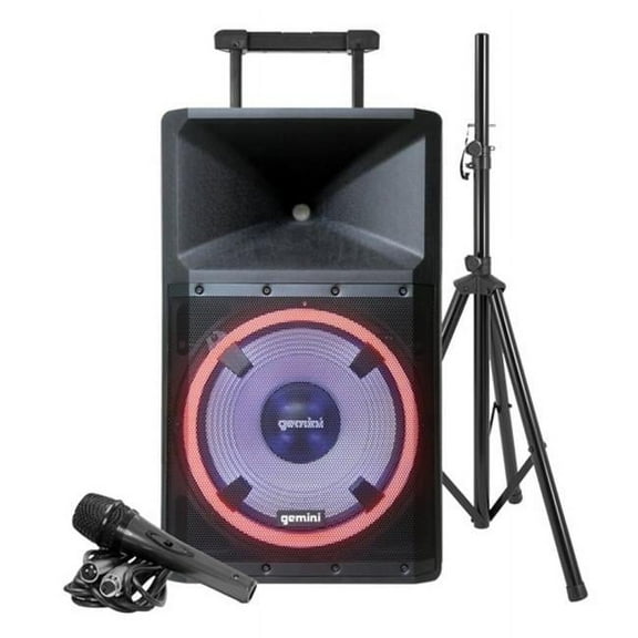 GSP-L2200PK 15 in. 2000W Bluetooth Speaker with Mic Party Lights & Media Player