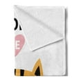 thumbnail image 2 of Cat Soft Flannel Fleece Throw Blanket, Adopt Me Calligraphy with a Cartoon Style Face, Cozy Plush for Indoor and Outdoor Use, 60" x 80", Multicolor, by Ambesonne, 2 of 5