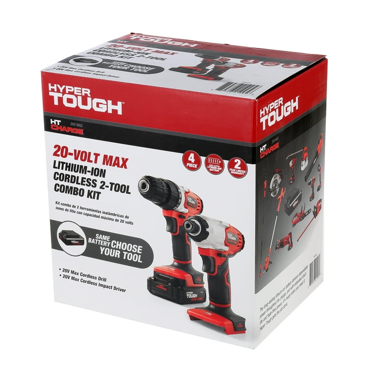 Hyper Tough 20V Max Lithium-Ion 3/8 inch Cordless Drill, 70-Piece Home Tool  Set - AliExpress