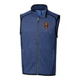 thumbnail image 2 of Men's-Cutter & Buck  Heather Blue Real Salt Lake Mainsail Sweater-Knit Full-Zip Vest, 2 of 3