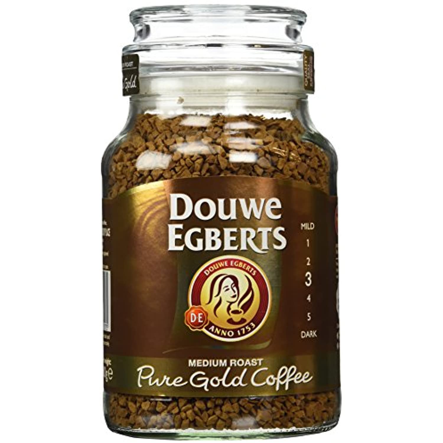 Douwe Egberts Pure Gold Instant Coffee, Medium Roast (Pack Of 2