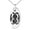 Silver, variant on Stainless Steel Ancient Tribal Unity Rune Engraved Small Oval Charm Pendant Necklace