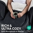 thumbnail image 5 of Sunbeam Heated Electric Microplush Faux Shearling Throw Blanket, 50 x 70 in, Greystone, 4 Heat Settings, 5 of 12