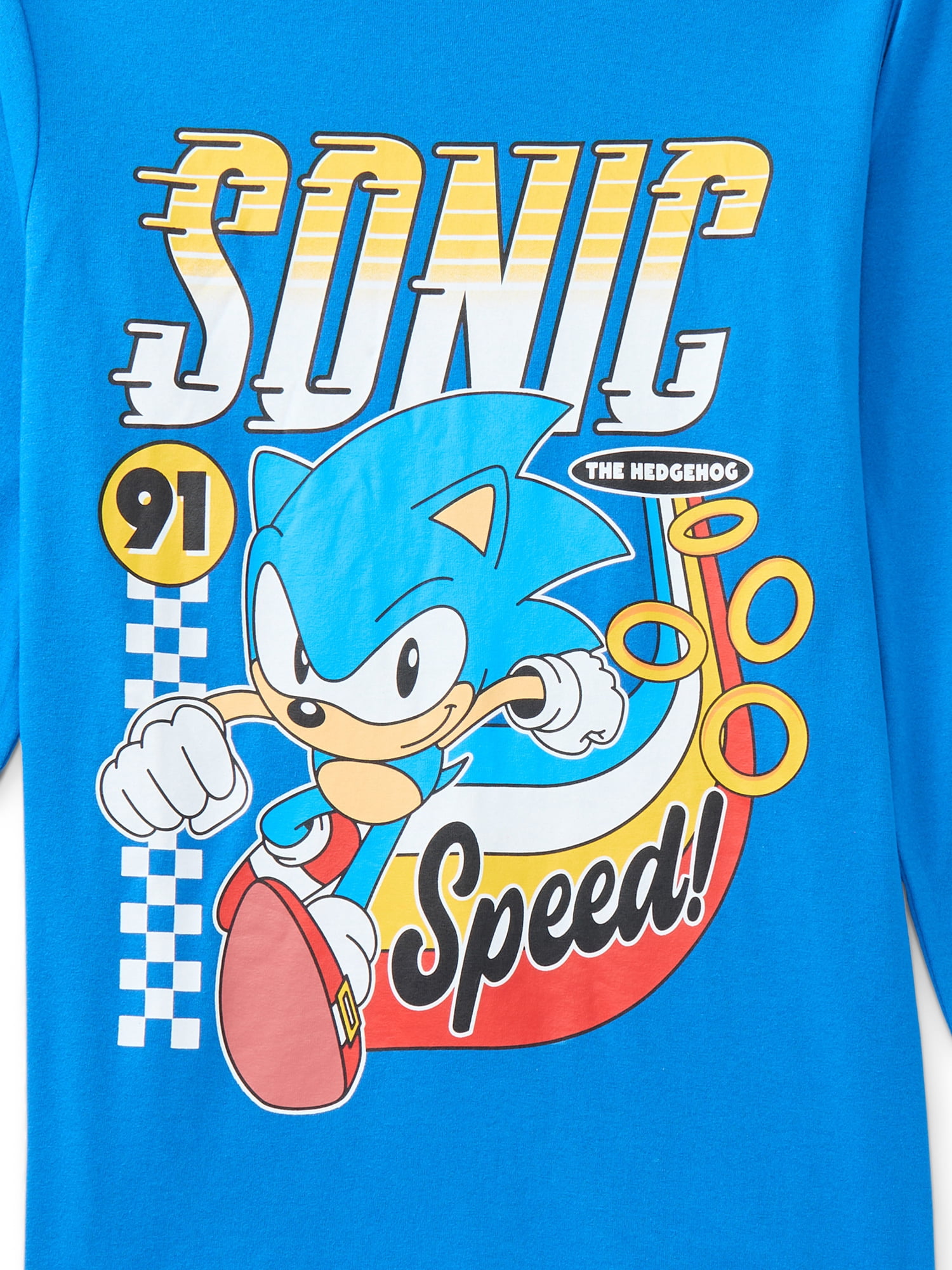 Sonic the Hedgehog, Boys' & Big Boys' Graphic Long-Sleeve T-Shirt, Speed Club Group, Sizes 4-18