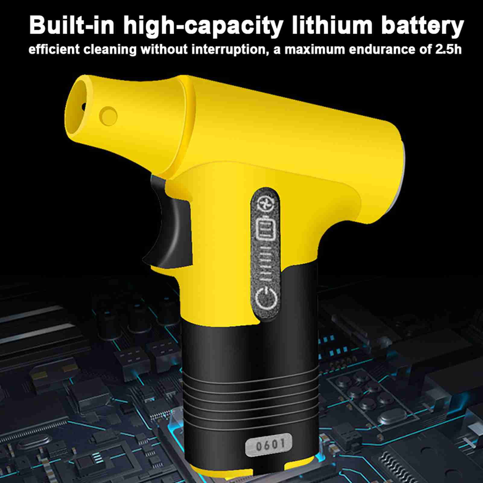Fan Handheld Brushless Motor Jet Fan 130,000RPM Turbofan High Power Dust Blower Compressed Air Duster Keyboard Cleaning Tool With Type-C Charging Interface