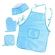 thumbnail image 3 of Delantales para Niños Conjunto de Gorro Y Delantal de Chef para Niños, Manopla para Horno, Almohadilla Caliente, Juego de Simulación, Disfraz de Chef, azul, 3 of 8
