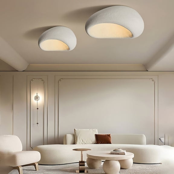 Arturesthome Wabi-sabi Style Resin Ceiling Lamp Japanese Style Master Bedroom Ceiling Light