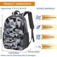 thumbnail image 3 of 17 Inch Lightweight Backpack,PVC Waterproof Oxford Fabric, Ergonomically Designed, with Large Capacity, Camouflage Print, 3 of 5