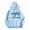 Light Blue, variant on Women's Hoodies Sweatshirts Ladies Halloween Independent Station Flying Little Witch Letter Print Hoodie Green S