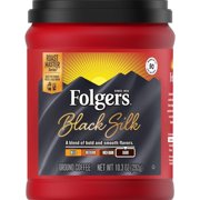 Pack of 2 - Folgers Black Silk Dark Roast Ground Coffee, 10.3 Ounces