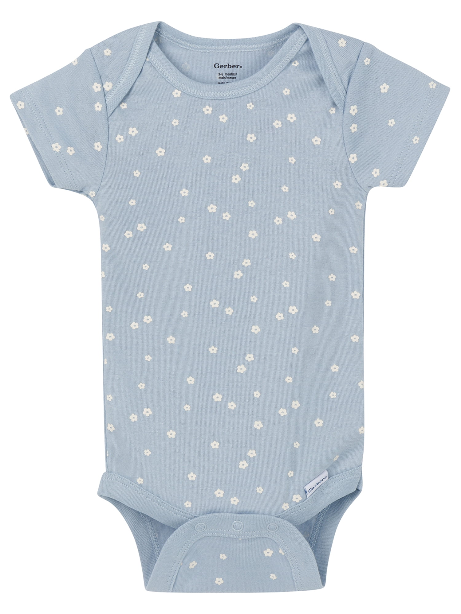 Gerber Gender Neutral Short Sleeve Variety Onesies, 3-Pack, Sizes Newborn - 6/9 Months
