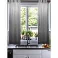 thumbnail image 2 of Grey Ombre Sheer Curtains 54 Inch Length 2 Panels Set for Living Room/Bedroom, Contemporary Gradient Abstract Art Kitchen Curtains Grommet Semi-Sheer Curtains Drapes Voile Window Treatments 42"x54"x2, 2 of 7