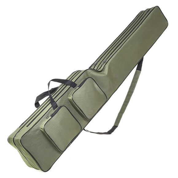Mochila con bastón Dos Capas 130 cm Caña de pescar Carrete Bolsa Caña de pescar Gear Tackle Tool Car LEO  Mochila con bastón