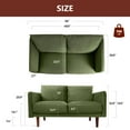 thumbnail image 5 of Znerfarg 56'' Squre Arms Loveseat, Thickened Sofa Seat Cushion for More Comfort,32.9'' H X 56'' W X 29.9'' D, 5 of 8