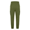 thumbnail image 4 of Dagegui Cargo Pants for Men Outdoor Elastic Waist Jogger Pant Lightweight Running Hiking Athletic Pants with Pockets Army Green L, 4 of 5