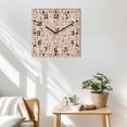 thumbnail image 3 of Brown Flowers Wooden Wall Clock Silent Non Ticking, Vintage Farmhouse Floral Leaves Vines Square Wall Clocks Battery Operated, Decor Clock for Home Office, Living Room, Kitchen, 10 Inch, 3 of 9
