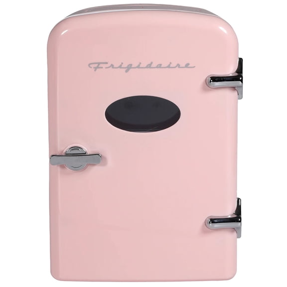 Restored Frigidaire, 6 Can/4L Mini Personal Fridge Cooler, EFMIS229, Pink (Refurbished)