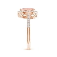 thumbnail image 3 of ANGARA Natural Pear Morganite Ring with Diamond Halo in 14K Rose Gold for Women | Birthday, Anniversary, Jewelry Gift for Women | Natural Morganite Ring, 3 of 8