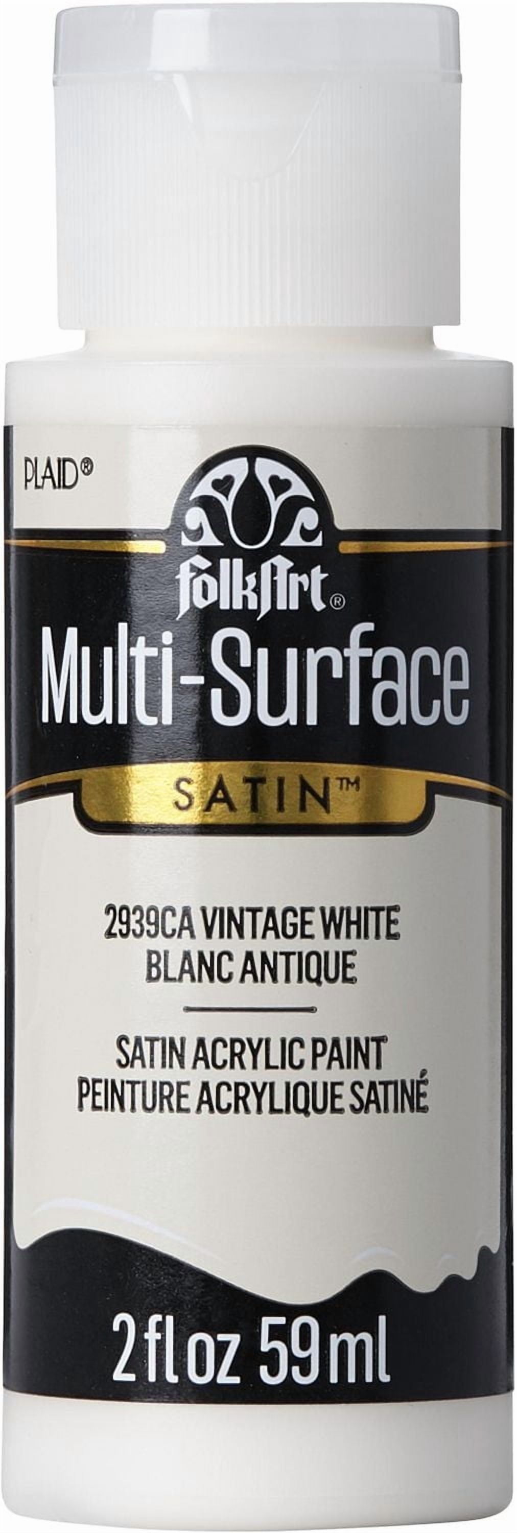 FolkArt Peinture Acrylique Satin Multi-Surface, 2 fl. oz., Blanc Vintage Peinture Multi-Surfaces