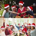 thumbnail image 3 of Paquete de 5 gorros de Papá Noel de Navidad para adultos y niños, gorro de Navidad de terciopelo de felpa, Año Nuevo, suministros festivos para fiestas brillar Juguete, 3 of 4