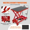 thumbnail image 5 of VEVOR Hydraulic Lift Table Cart 500 lbs Manual Scissor Lift Table 28.5" Red, 5 of 9