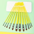 thumbnail image 1 of PEACNNG  12 Premium Filbert Shape Animal Hair Oil Brush Set - Professional Artist Quality - Durable and Versatile Painting Tools to Unleash Creativity, 1 of 7