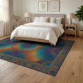 thumbnail image 3 of ODIKA Whimsical Vibrant Ombre Mosaic Contemporary Abstract Funky Maximalist for Queen Size Bedroom, Under Bed, Master Suite, Foldable Easy Care, 3 of 7