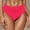 #250327B181 Watermelon Red, variant on Aloohaidyvio Women's High Waisted Bikini Bottoms Tie Side Tummy Control Swimsuit Full Coverage Swimwear Ruched Tankini Briefs