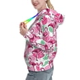 thumbnail image 2 of Daiia Flamingo Pattern Women's Fashion Hoodies & Sweatshirts with Kangaroo Pocket Hooded Sweatshirt with Eye-catching Drawstrings-XX-Large, 2 of 7