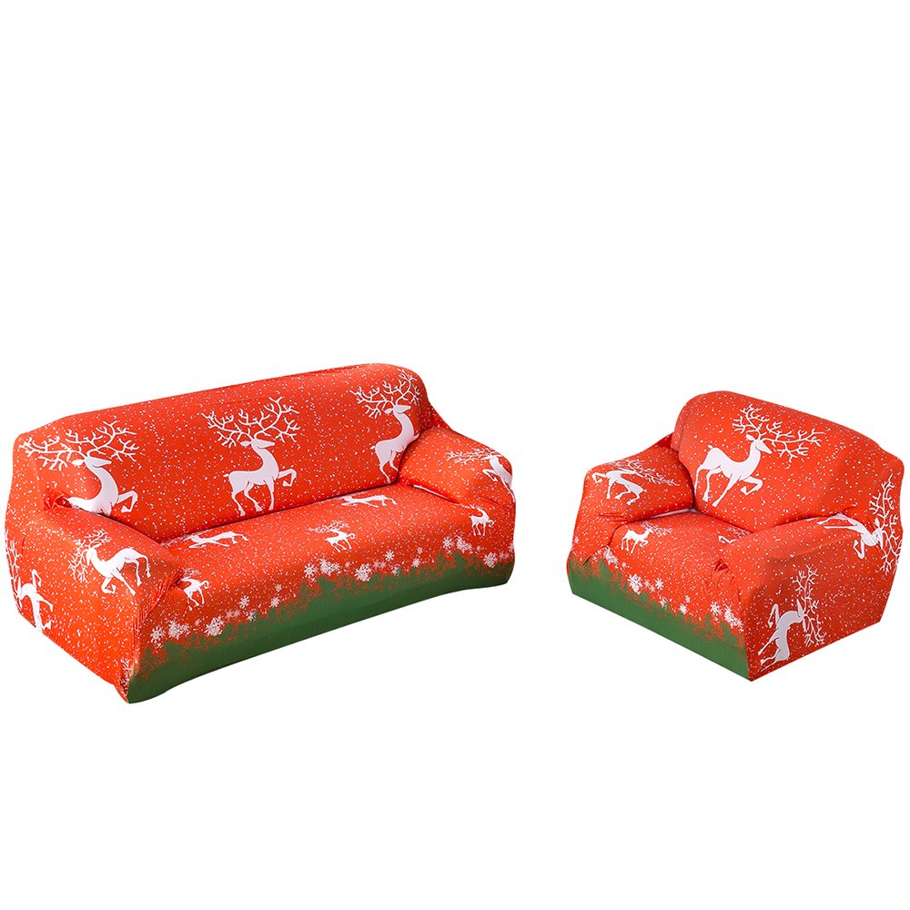 YLHHOME Sofa Cover Christmas Slipcover Stretch Printed Furniture Couch