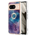 thumbnail image 2 of 360 Degree Rotating Ring Stand Case for Google Pixel 8,Dteck Shockproof Marble Patterned TPU Case Kickstand Slim Back Cover, Purple, 2 of 6