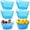 Blue, variant on 6 Pcs Plastic Ice Buckets Bulk with Handles 4.5L Oval Storage Tub Large Capacity Ice Drink Bucket for Summer Party Bar Wine Beer Champagne Beverage Bottle Cooler(4.5 L,Multicolor)