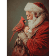 thumbnail image 1 of Santa Claus Baby Cardinal Canvas Wall Art 15.75x11.81 Inches, 1 of 8