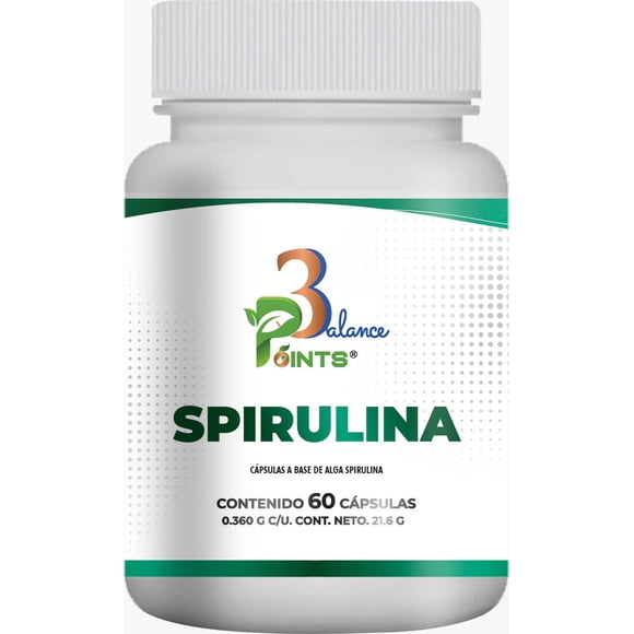 Espirulina, 3 Balance Points, 60 capsulas.